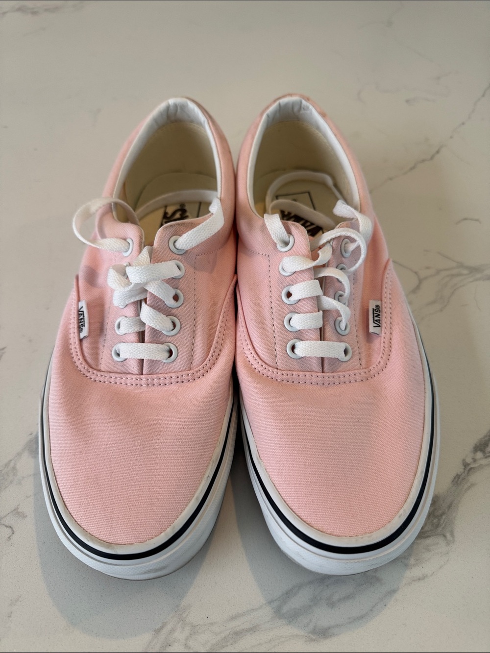 Vans Pink Canvas Low-Top Sneakers
